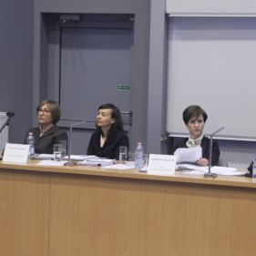 Przedstawiciele Urzędu Zamówień Publicznych, od lewej: Pani Izabela Rzepkowska, Pani Anita Wichniak-Olczak, Pani Justyna Pożarowska, Pani Małgorzata Stręciwilk, Pani Emilia Garbala